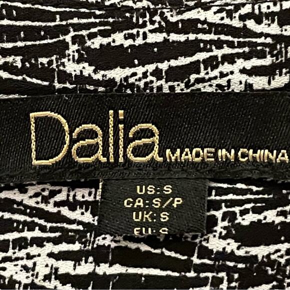 Dalia black and white sleepless lined maxi dress size small S B17 - Picture 2 of 4